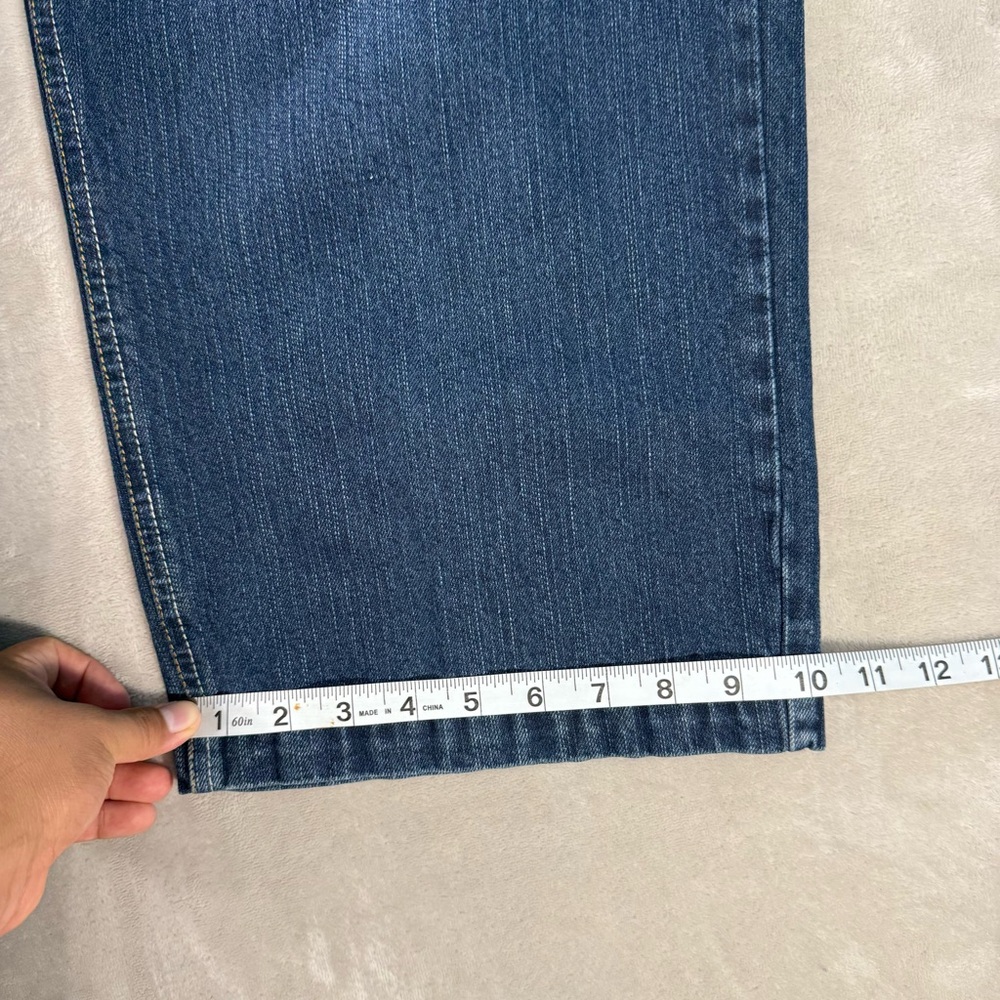 Vintage Y2K Koman Jeans Men's Sz 36x32 Baggy Wide Leg Dark Blue Grunge - Picture 9 of 9